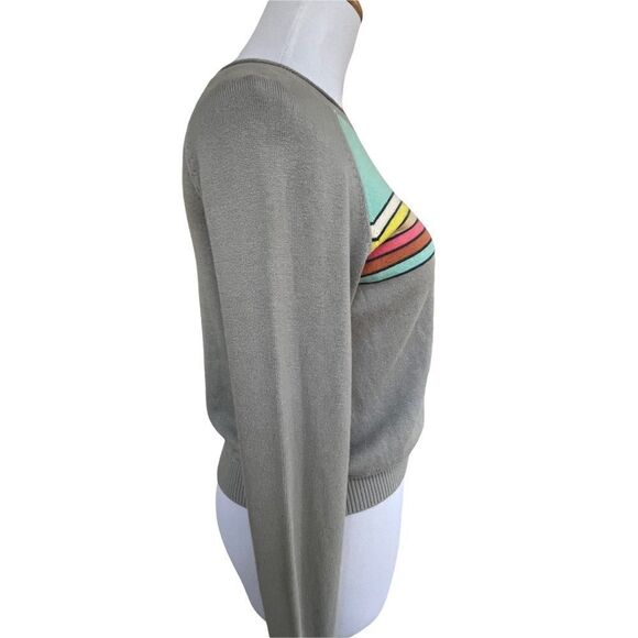 Urban Outfitters BDG Lightweight Crop Retro Style Striped Sweater M - Picture 2 of 6